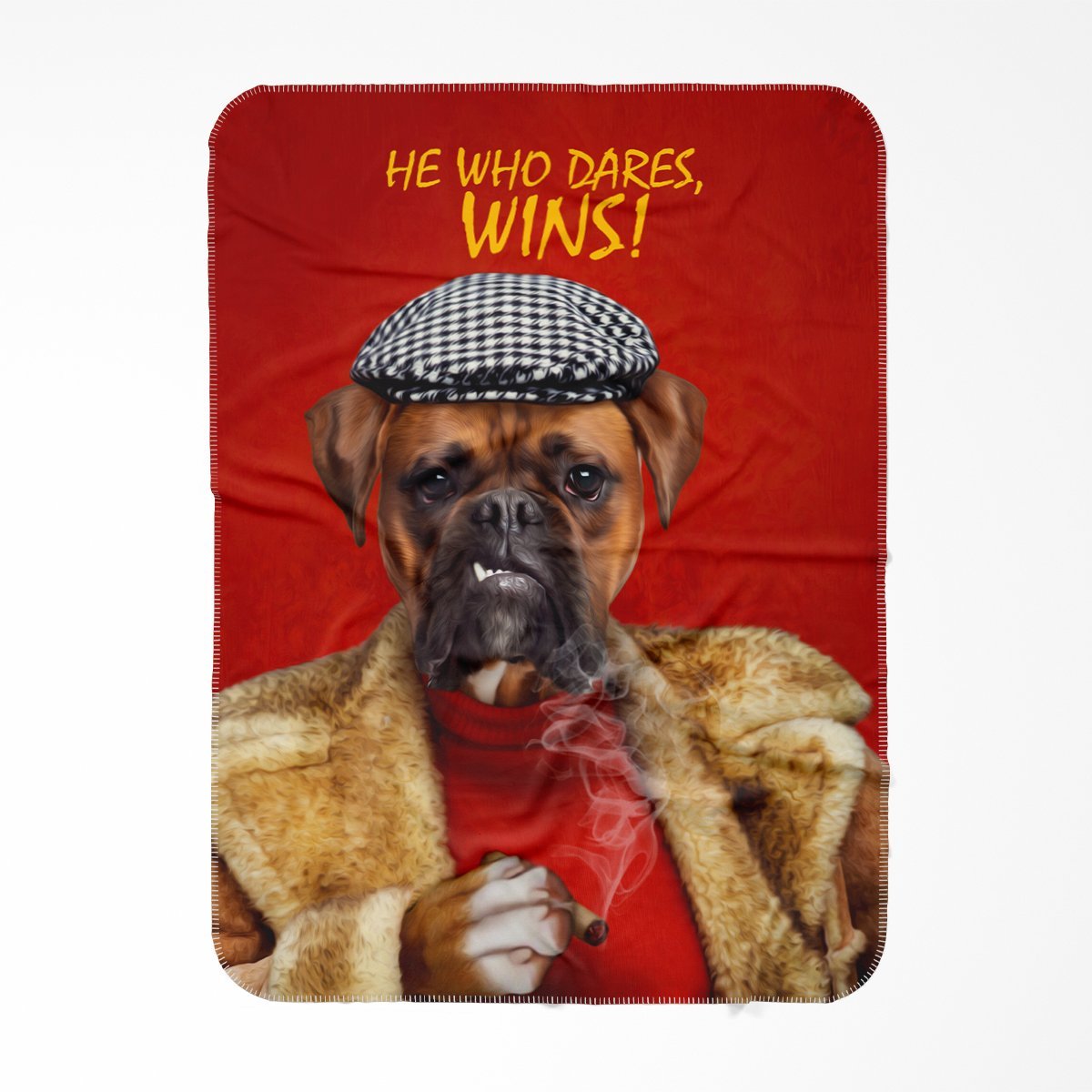Cheeky Market Trader Custom Pet Blanket | Personalized Pet Gift | Paw & Glory