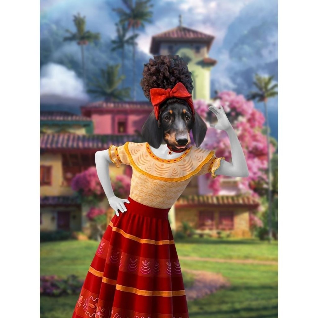 Pet Portraits | Dolores (Encanto Inspired): Custom Digital Download Pet Portrait | Paw & Glory