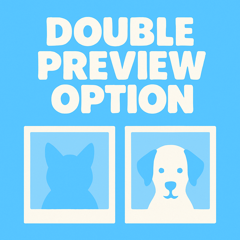 Double Preview Option - Paw & Glory - Dog Portraits - Pet Portraits