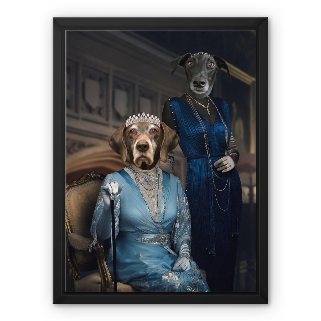 Pet Portraits | Dowager Countess & Lady Mary (Downton Abbey Inspired): Custom Pet Canvas | Paw & Glory
