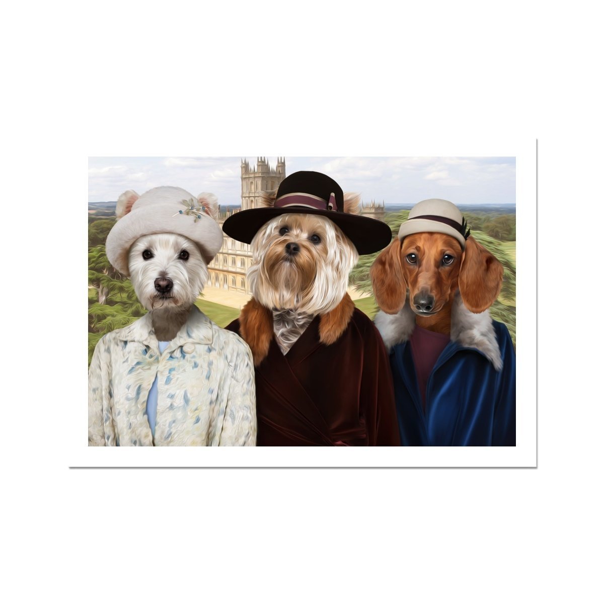 Pet Portraits | Downton Ladies: Custom Pet Poster | Paw & Glory