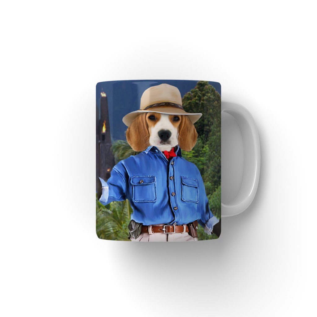 Pet Portraits | Dr Pawleontologist (Jurassic Park Inspired): Custom Pet Coffee Mug | Paw & Glory