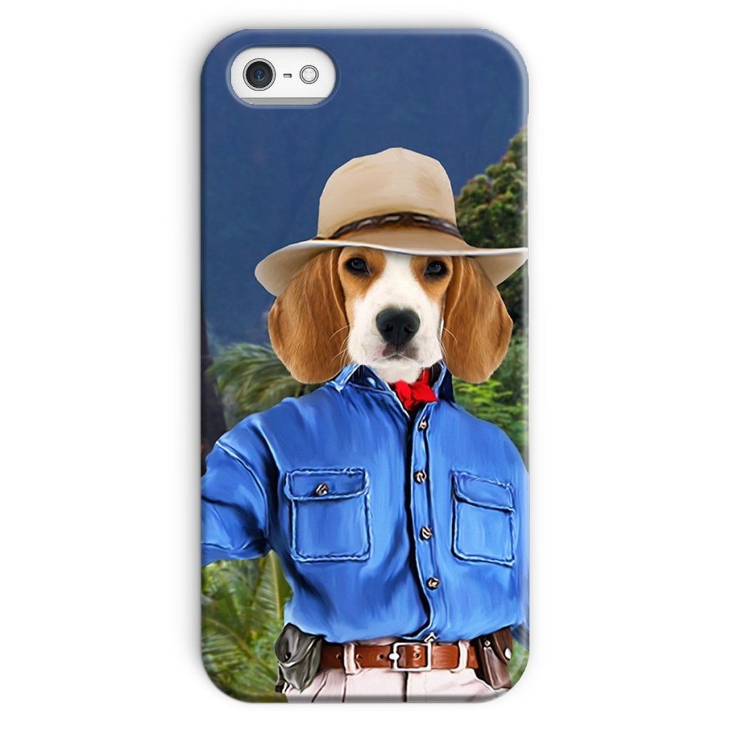 Pet Portraits | Dr Pawleontologist (Jurassic Park Inspired): Custom Pet Phone Case | Paw & Glory