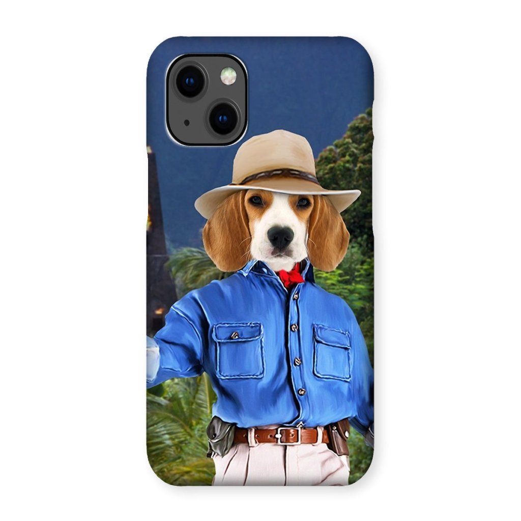 Pet Portraits | Dr Pawleontologist (Jurassic Park Inspired): Custom Pet Phone Case | Paw & Glory