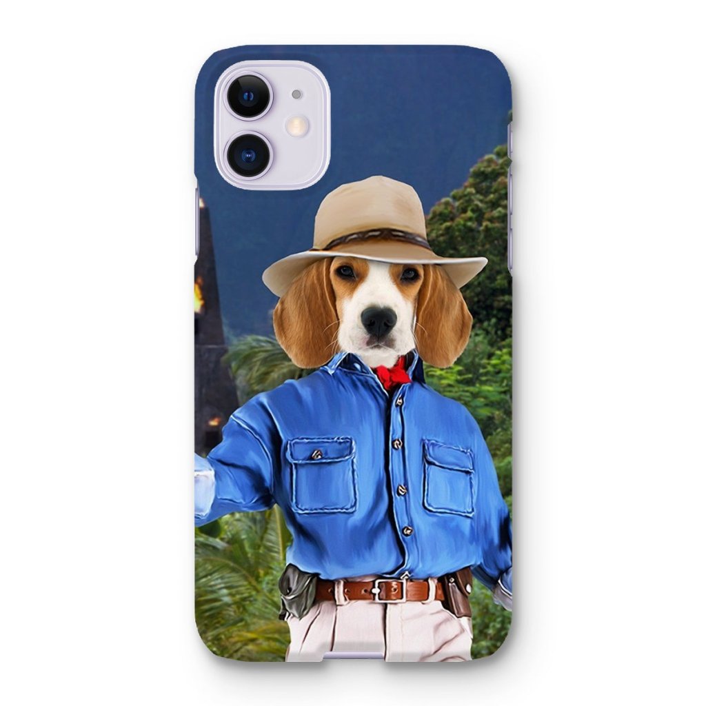 Pet Portraits | Dr Pawleontologist (Jurassic Park Inspired): Custom Pet Phone Case | Paw & Glory
