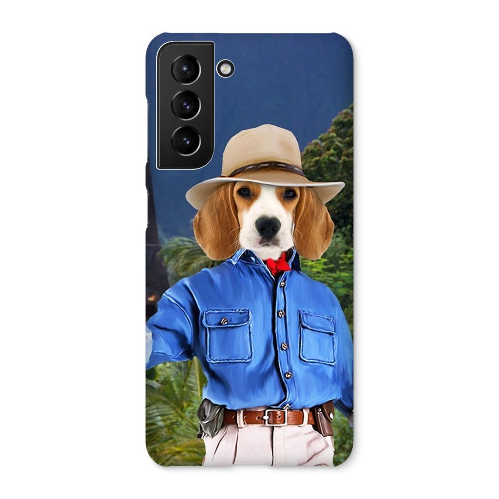 Pet Portraits | Dr Pawleontologist (Jurassic Park Inspired): Custom Pet Phone Case | Paw & Glory