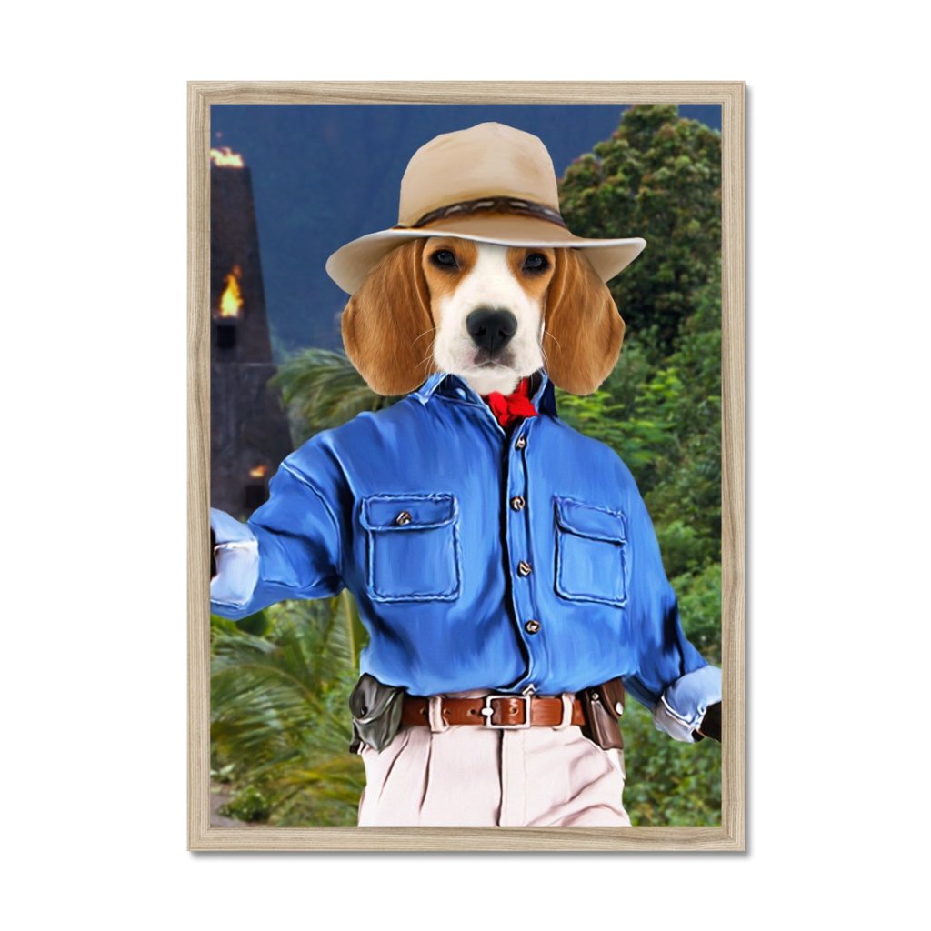 Pet Portraits | Dr Pawleontologist (Jurassic Park Inspired): Custom Pet Portrait | Paw & Glory