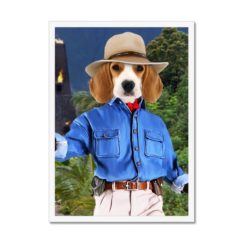 Pet Portraits | Dr Pawleontologist (Jurassic Park Inspired): Custom Pet Portrait | Paw & Glory
