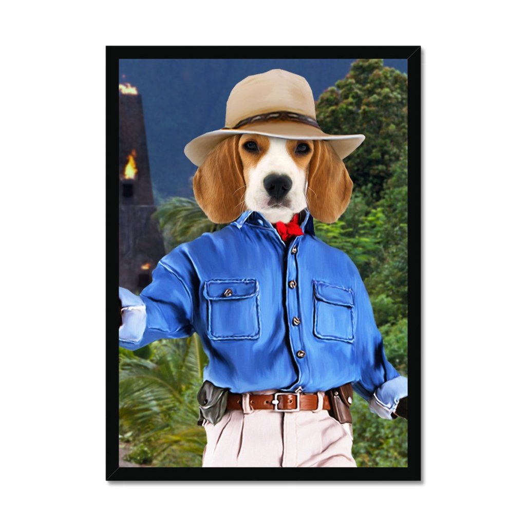 Pet Portraits | Dr Pawleontologist (Jurassic Park Inspired): Custom Pet Portrait | Paw & Glory