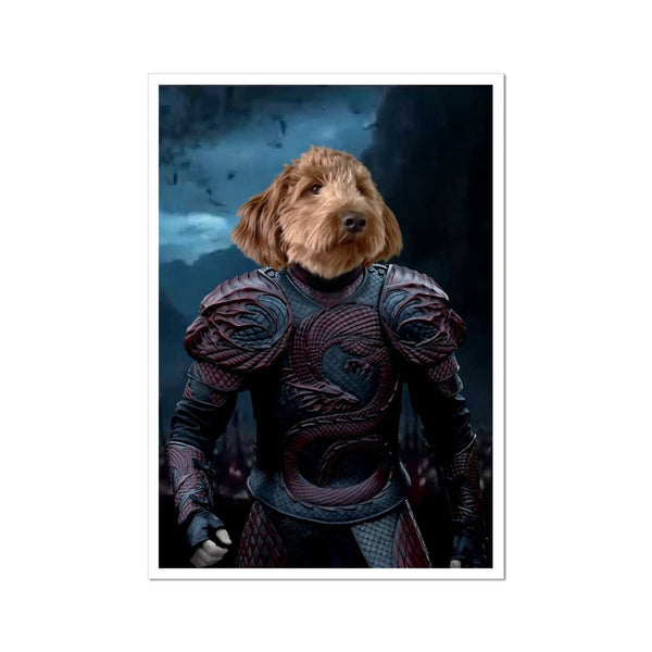 Dark Vampire Count Custom Pet Poster | Pet Portrait Print | Paw & Glory