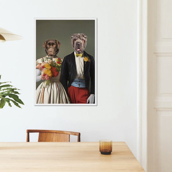 Duke and Duchess: Custom Pet Portrait | framed pet portrait | Paw & Glory