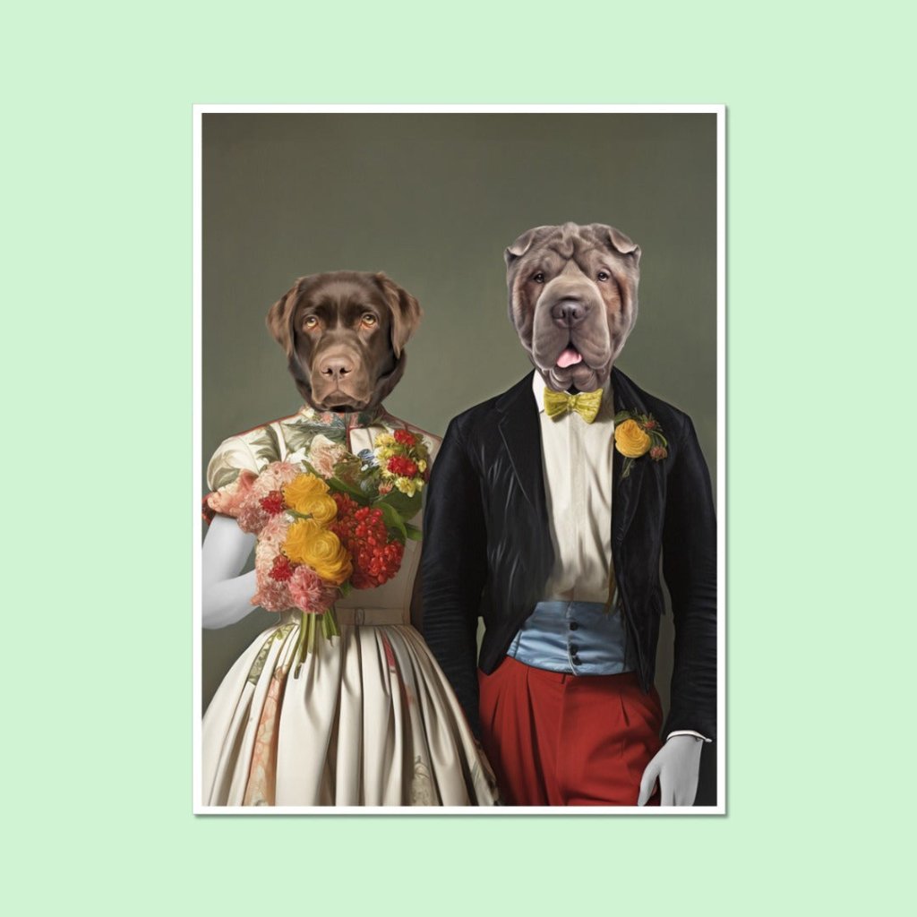 Pet Portraits | Duke and Duchess: Custom Pet Poster | Paw & Glory