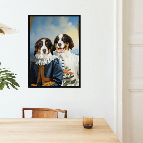 Earl and Countess: Custom Pet Portrait | framed pet portrait | Paw & Glory