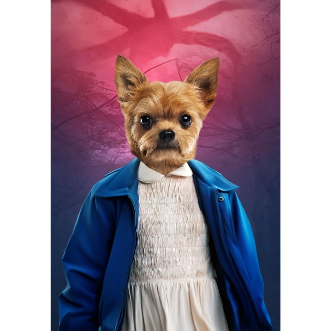 Pet Portraits | Eleven (Stranger Things Inspired): Custom Digital Download Pet Portrait | Paw & Glory