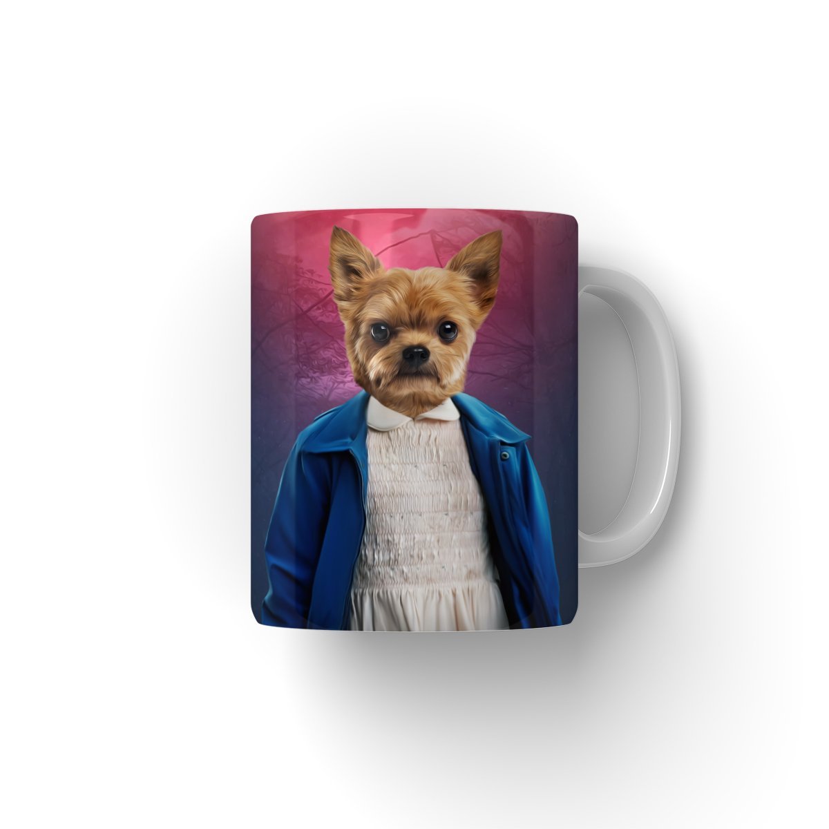 Retro 80s Sci-Fi Custom Pet Coffee Mug | Funny Pet Portrait Gift | Paw & Glory