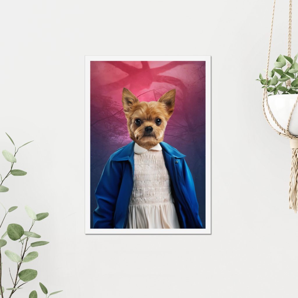 Pet Portraits | Eleven (Stranger Things Inspired): Custom Pet Poster | Paw & Glory