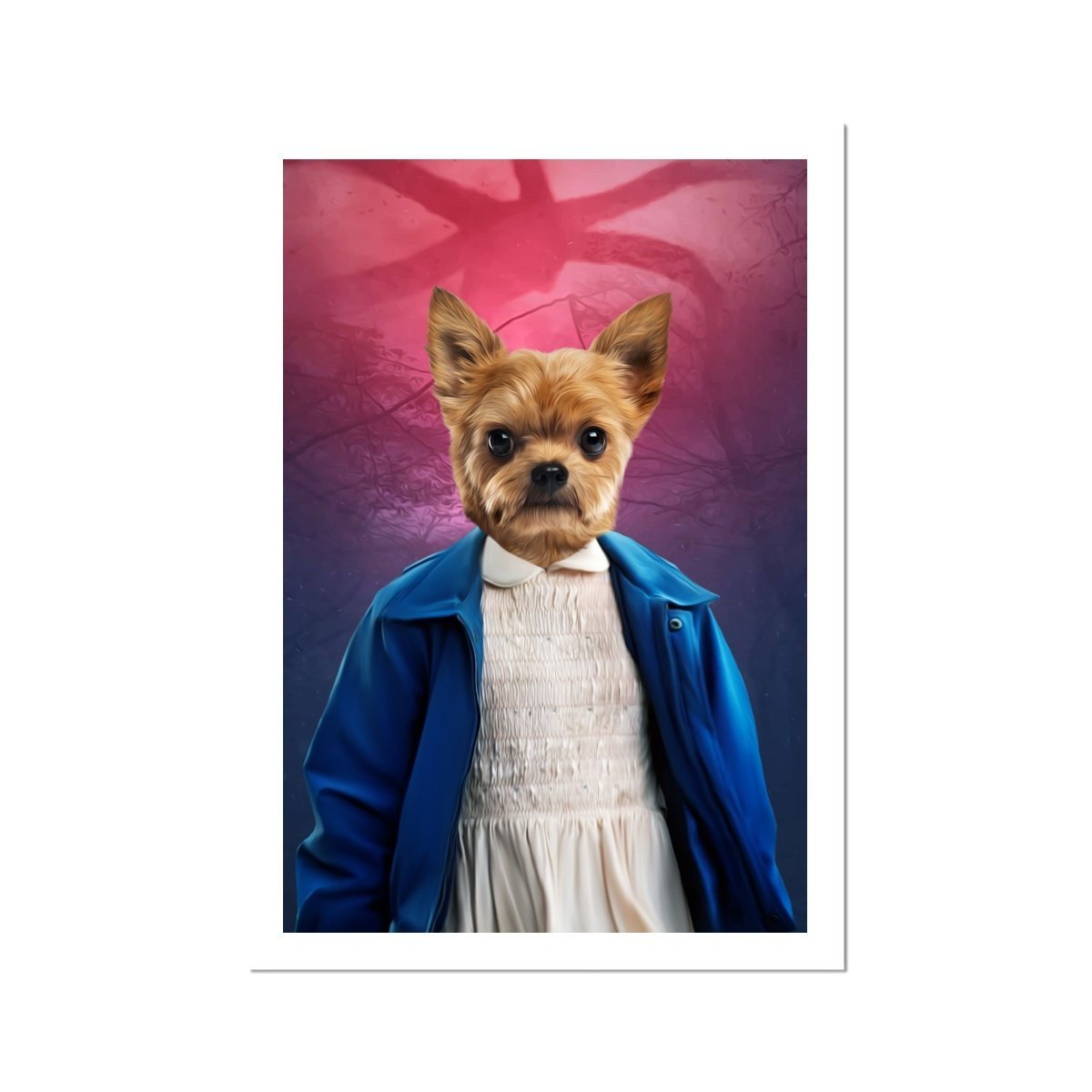 Retro 80s Sci-Fi Custom Pet Poster | Custom Pet Portrait Print | Paw & Glory