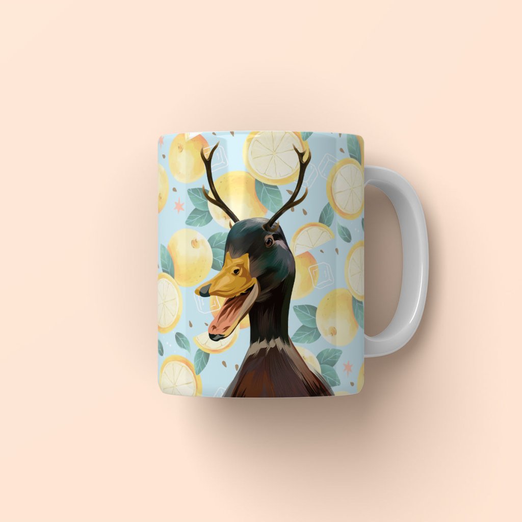 Elk Antler: Modern Pet Coffee Mug - Paw & Glory - Dog Portraits - Pet Portraits