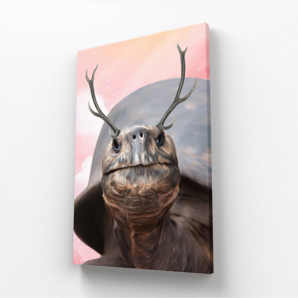 Pet Portraits | Elk Antlers: Minimalist Pet Canvas | Paw & Glory