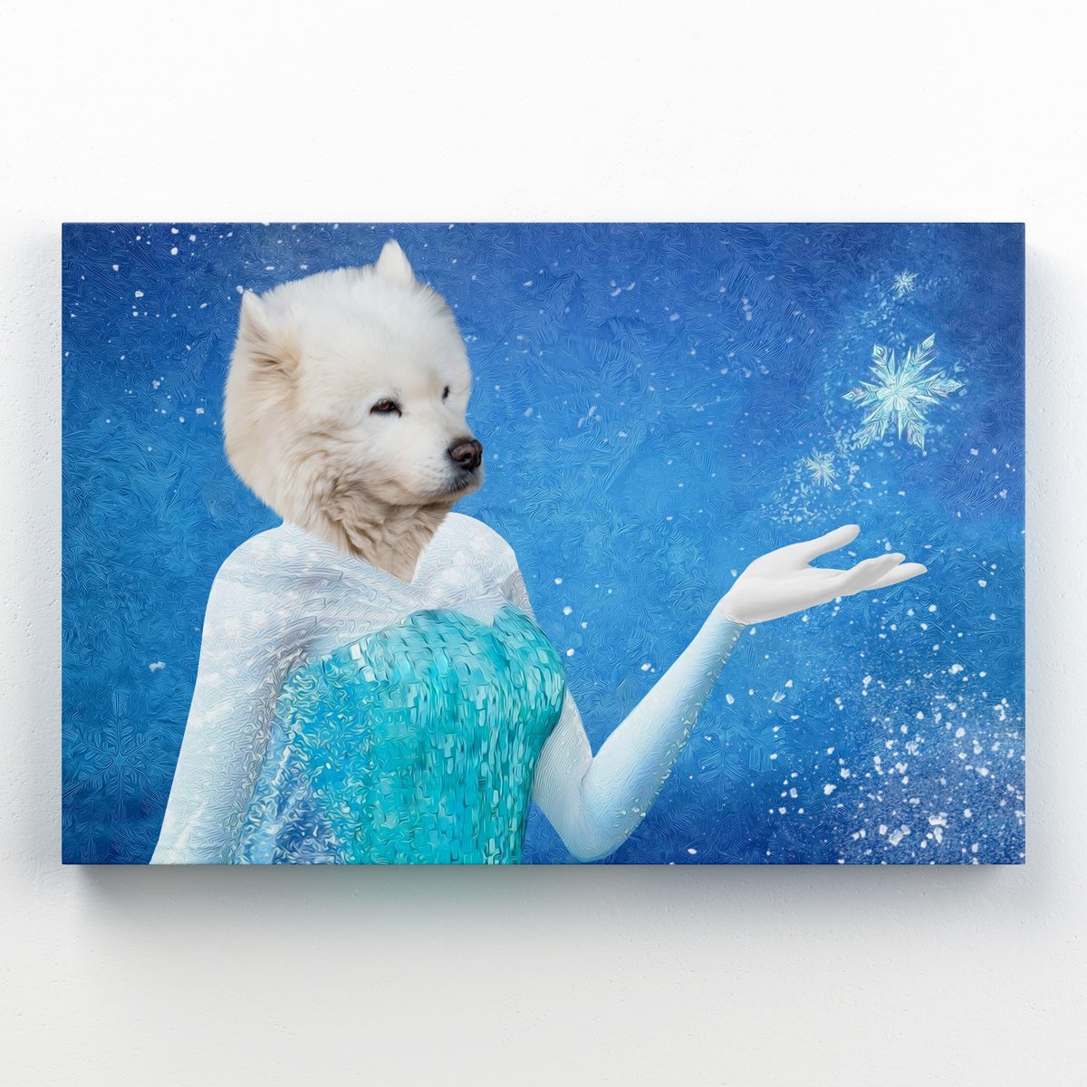 Pet Portraits | Elsa (Frozen Inspired): Custom Pet Canvas | Paw & Glory