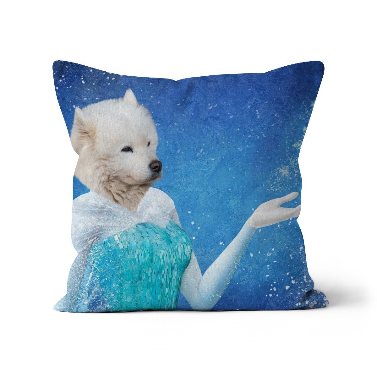 Pet Portraits | Elsa (Frozen Inspired): Custom Pet Pillow | Paw & Glory