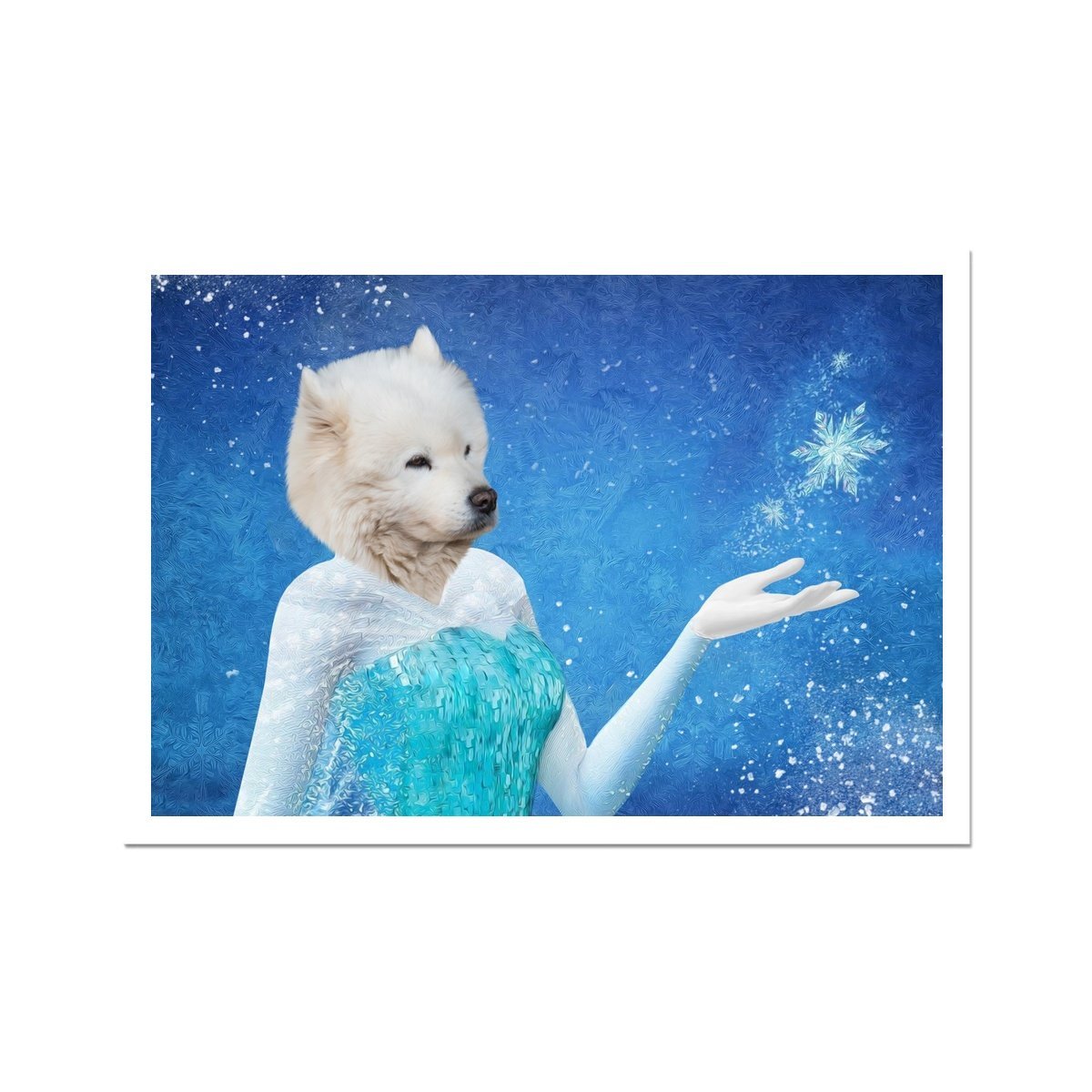 Pet Portraits | Elsa (Frozen Inspired): Custom Pet Poster | Paw & Glory