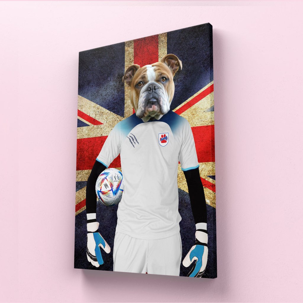 Pet Portraits | England Football Team (British Flag Edition): Custom Pet Canvas | Paw & Glory