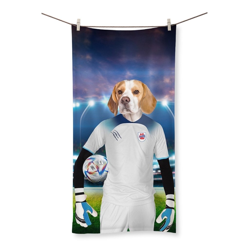 Pet Portraits | England Football Team (FIFA 2022): Custom Pet Towel | Paw & Glory