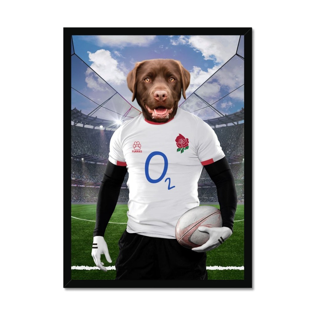 England Rugby Team: Custom Pet Portrait - Paw & Glory - Dog Portraits - Pet Portraits