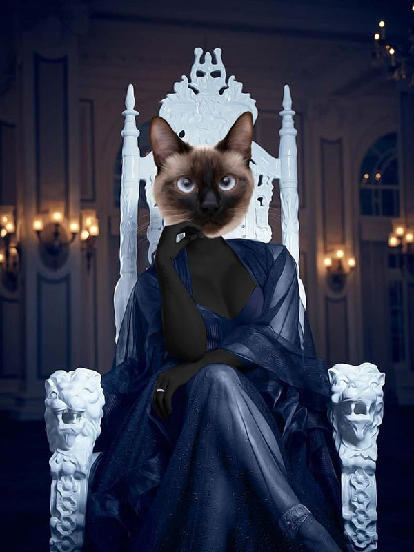Glamour Model Custom Digital Download Pet Portrait | Pet Portrait From Photo | Paw & Glory