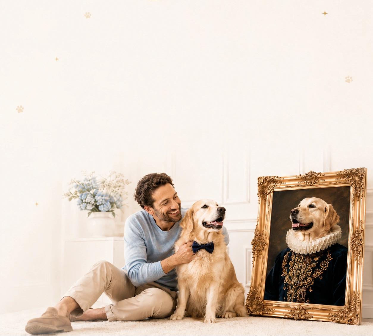 Custom regal pet portraits by Paw & Glory
