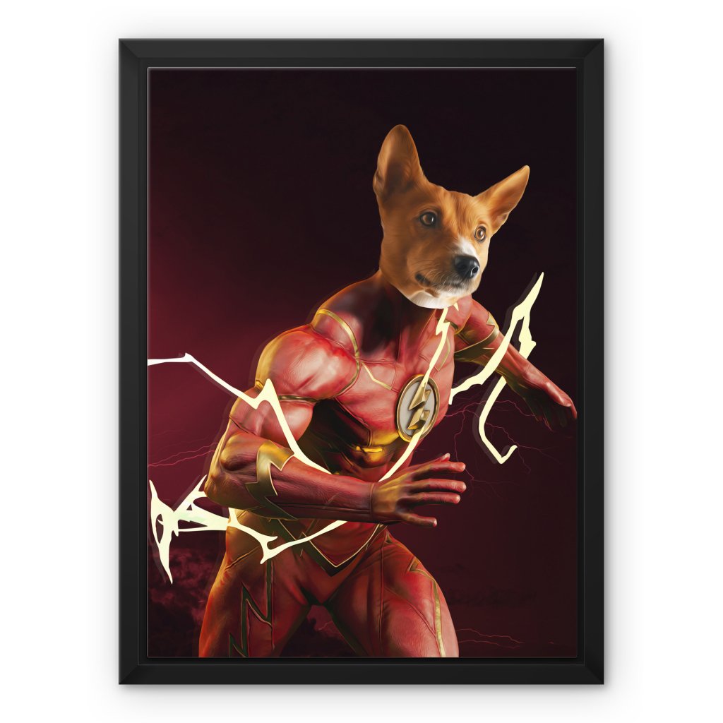 Pet Portraits | Flash (Marvel Inspired): Custom Pet Canvas | Paw & Glory