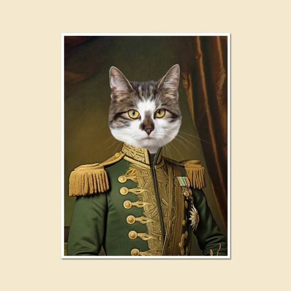 Fleet Leader: Custom Pet Poster | royal pet portrait | Paw & Glory