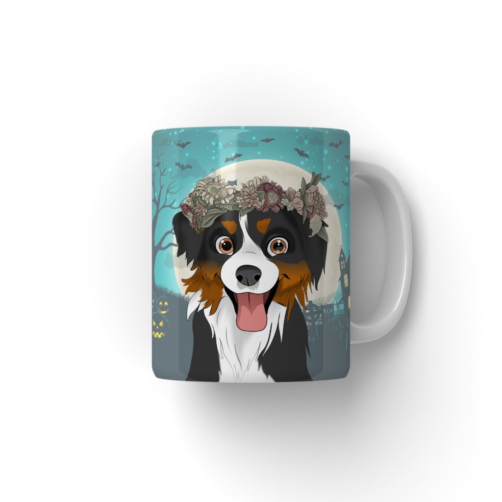 Pet Portraits | Floral Crown: Cartoon Pet Coffee Mug | Paw & Glory