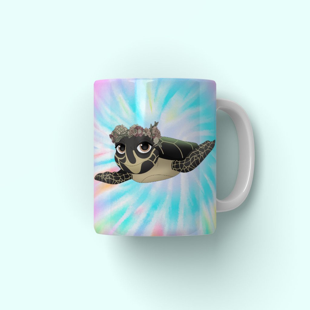 Pet Portraits | Floral Crown: Cartoon Pet Coffee Mug | Paw & Glory