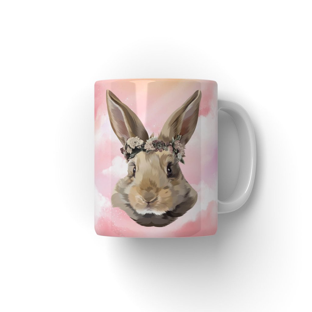 Pet Portraits | Floral Crown: Modern Pet Coffee Mug | Paw & Glory