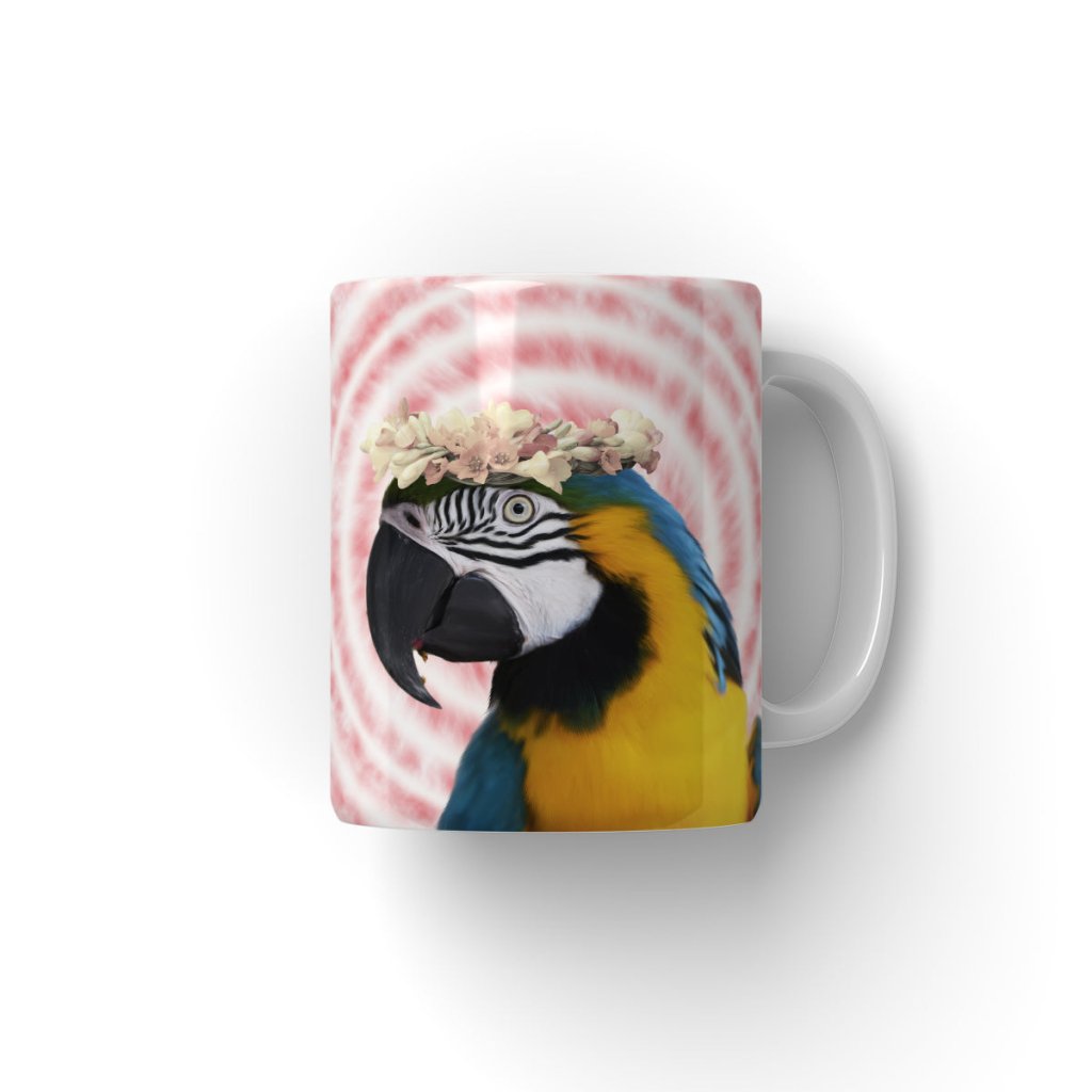 Pet Portraits | Flower Bud Crown: Minimalist Pet Coffee Mug | Paw & Glory