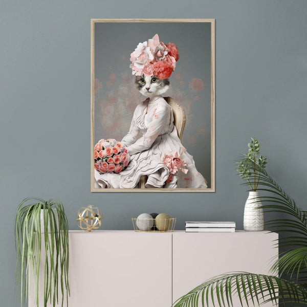 Flower Princess: Custom Pet Portrait | framed pet portrait | Paw & Glory