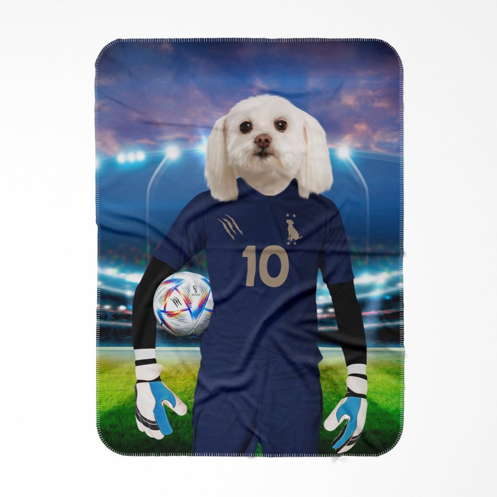 Pet Portraits | France Football Team (FIFA 2022): Custom Pet Blanket | Paw & Glory