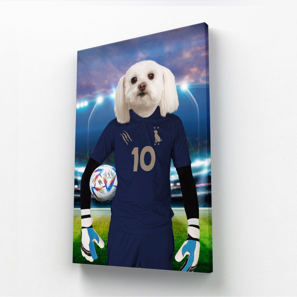 Pet Portraits | France Football Team (FIFA 2022): Custom Pet Canvas | Paw & Glory