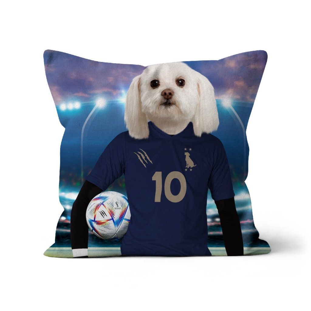 Pet Portraits | France Football Team (FIFA 2022): Custom Pet Pillow | Paw & Glory