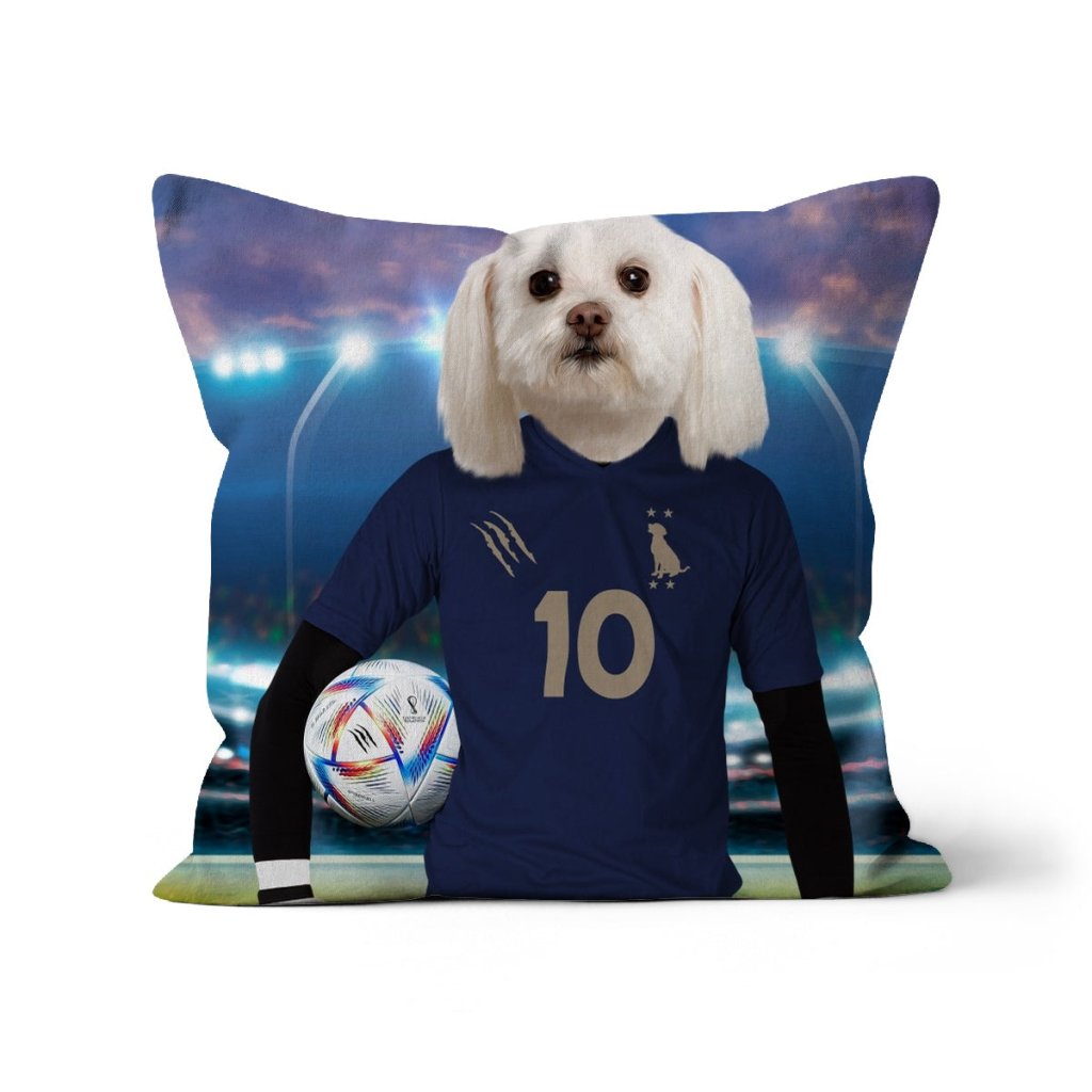 Pet Portraits | France Football Team (FIFA 2022): Custom Pet Pillow | Paw & Glory