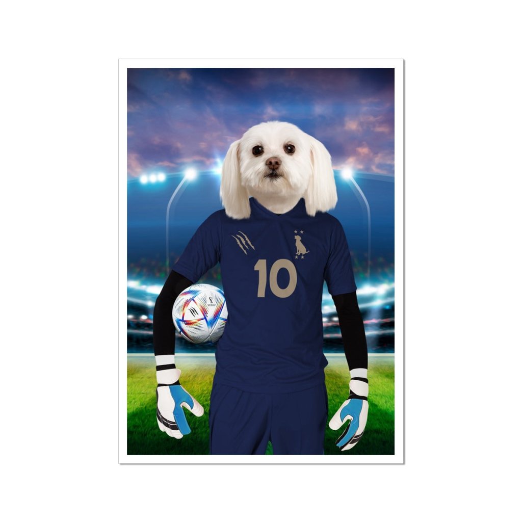 Pet Portraits | France Football Team (FIFA 2022): Custom Pet Poster | Paw & Glory