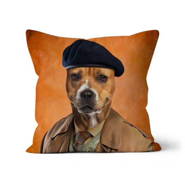 Accident-Prone Gentleman Custom Pet Pillow | Funny Pet Portrait | Paw & Glory