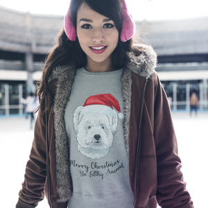 Merry Christmas Ya Filthy Animal Watercolour Pet Face Sweatshirt
