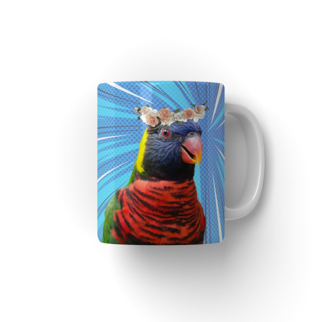 Full Blossom Crown: Minimalist Pet Coffee Mug - Paw & Glory - Dog Portraits - Pet Portraits