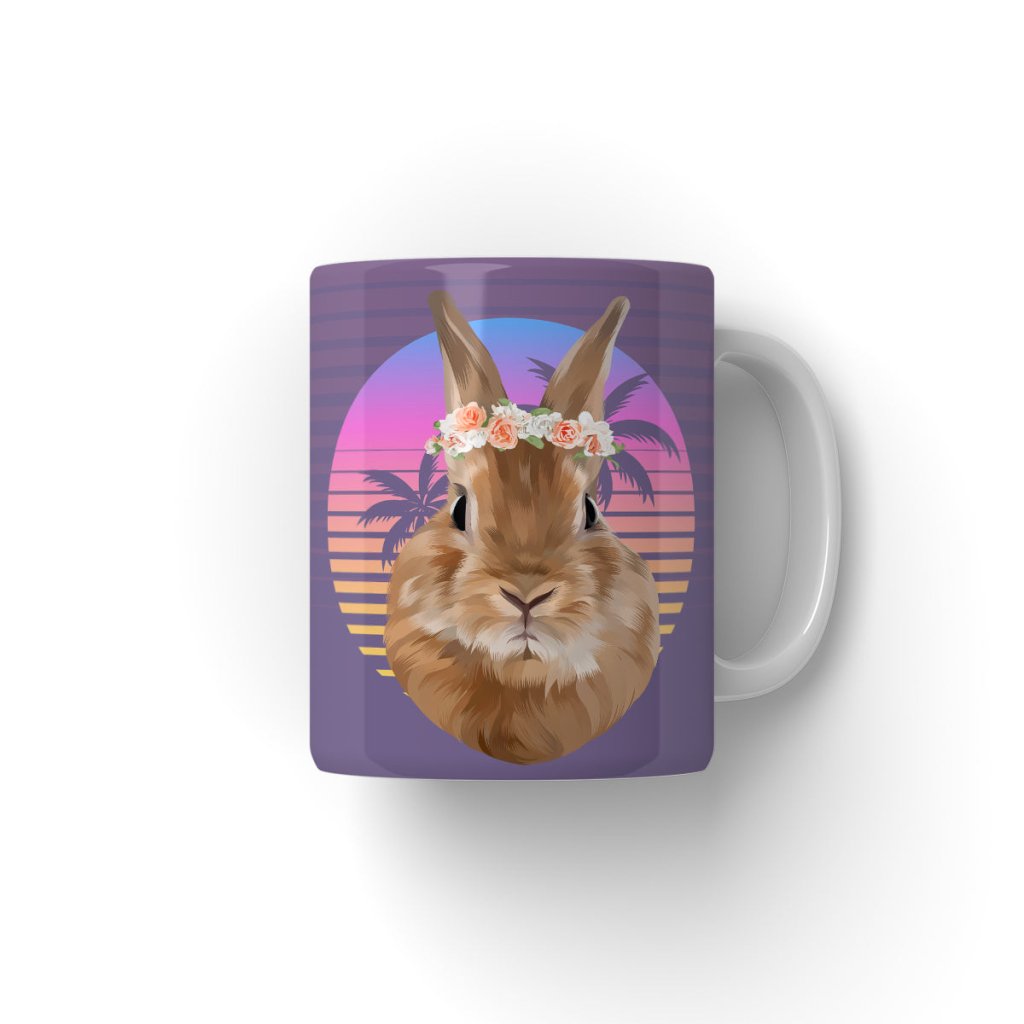 Pet Portraits | Full Blossom Crown: Modern Pet Coffee Mug | Paw & Glory