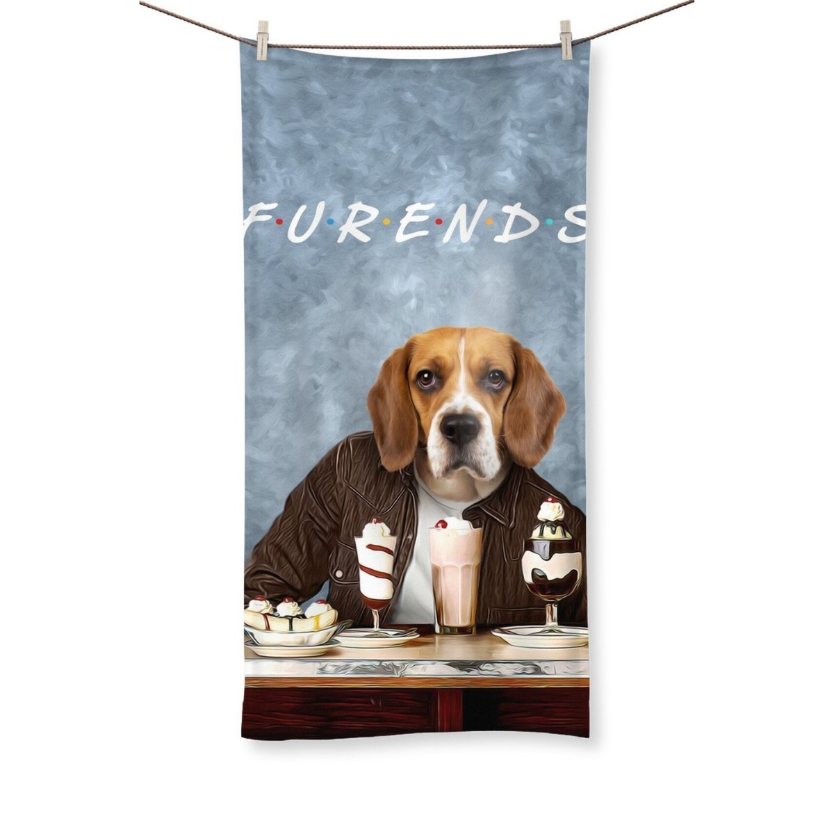 Furends: Custom Pet Towel - Paw & Glory - Dog Portraits - Pet Portraits