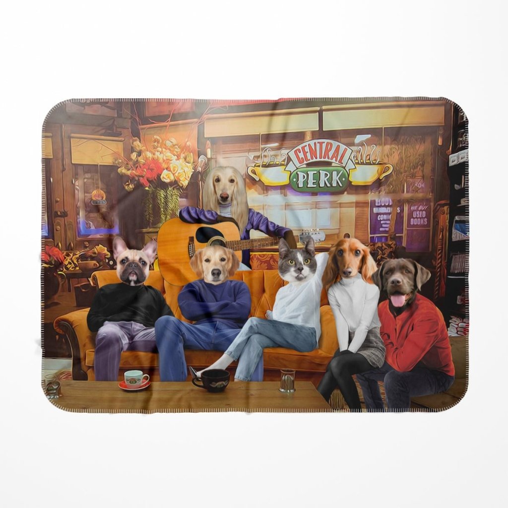 Pet Portraits | Furrends (Friends Inspired): Custom Pet Blanket | Paw & Glory