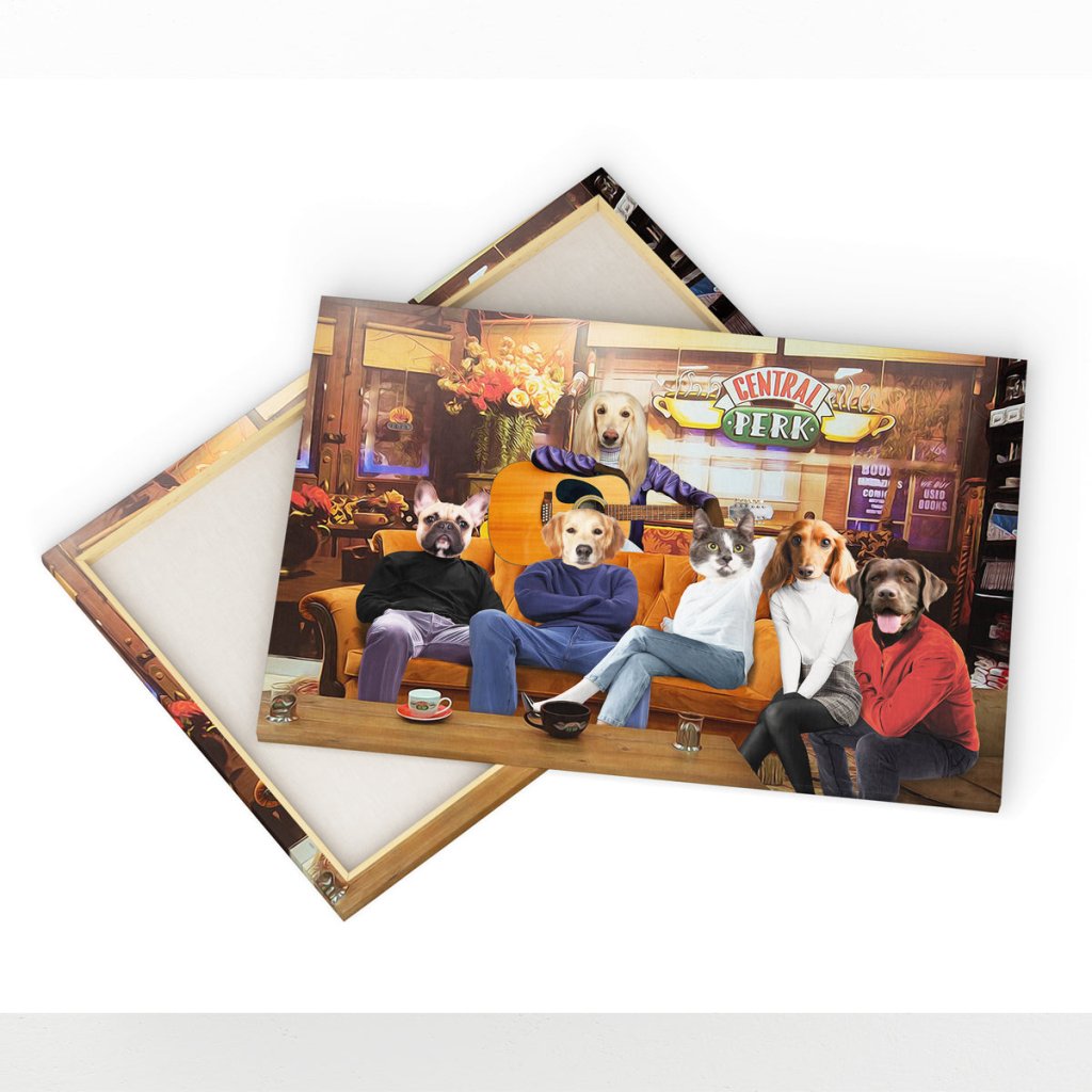 Pet Portraits | Furrends (Friends Inspired): Custom Pet Canvas | Paw & Glory